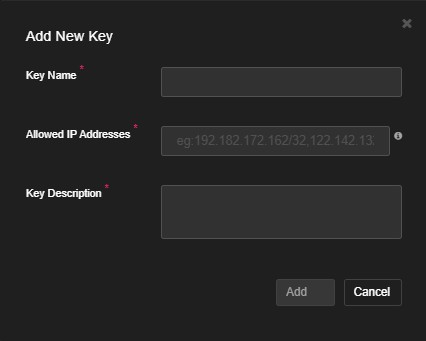 Add API Key Form