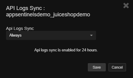 API Log Sync Options